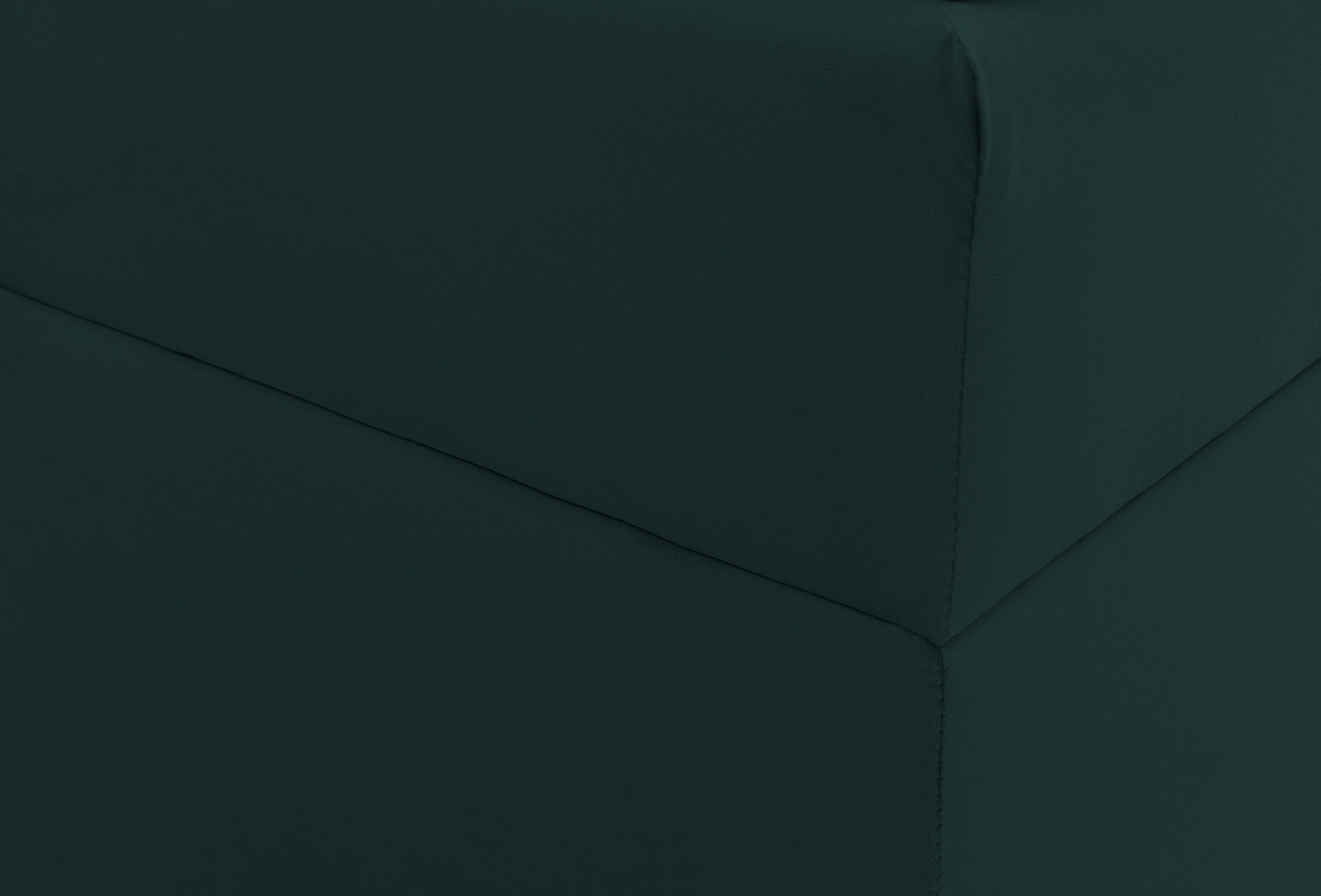 Kontinentales Bett 180x200 cm Daissy mit Stauraum und Topper, Flaschengrün Samt