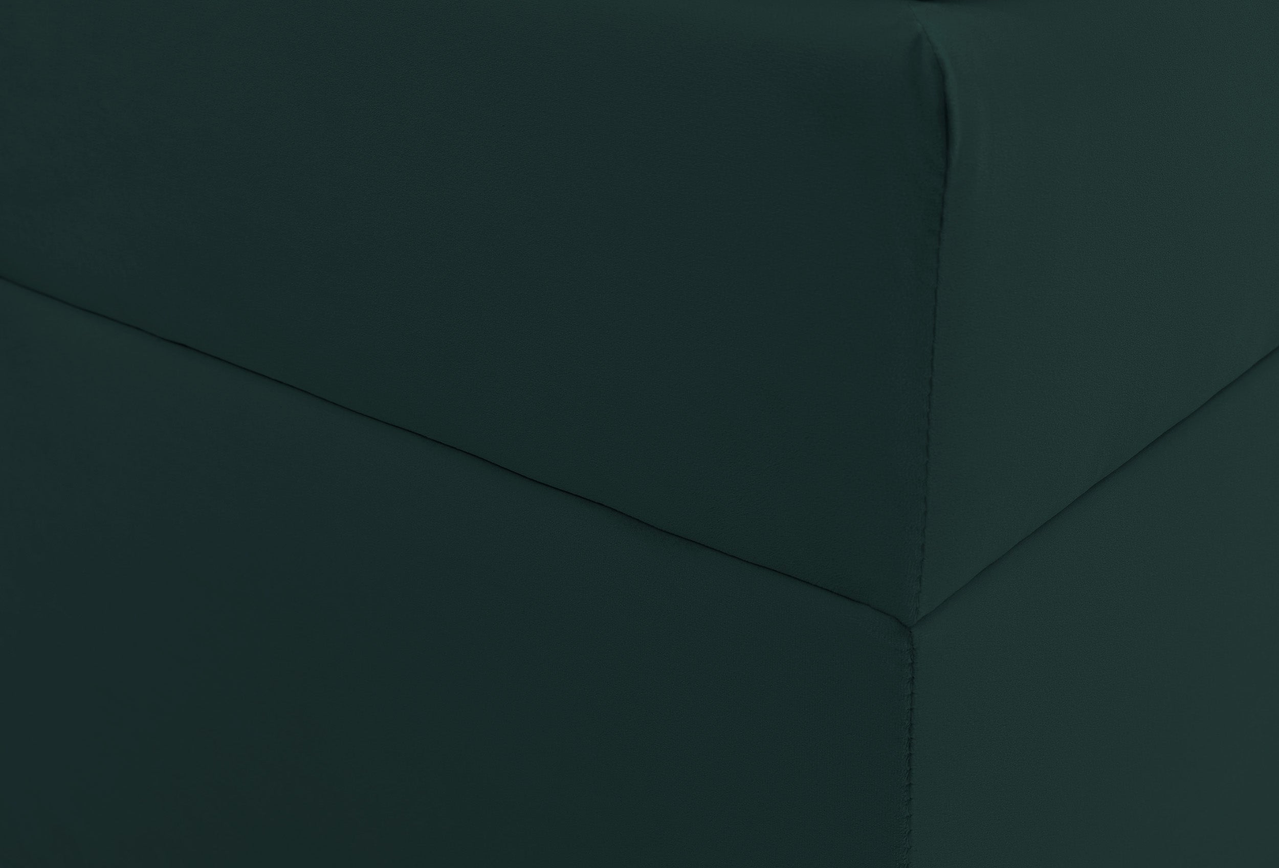 Kontinentales Bett 140x200 cm Daissy mit Stauraum und Topper, Flaschengrün Samt