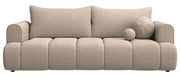 Dreisitziges Sofa Dandelino mit Schlafunktion, beige, hydrophobes Chenille