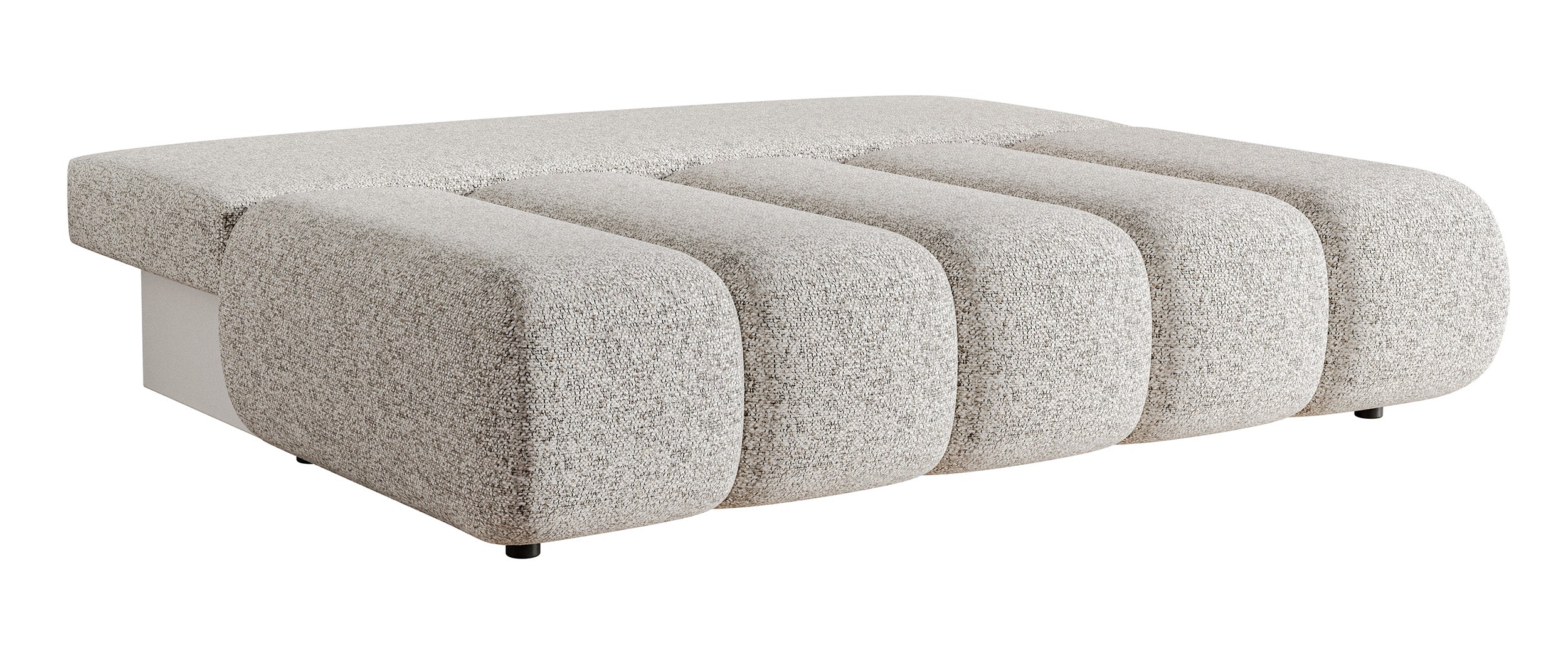 Dreisitziges Sofa Dandelino Mini mit Schlafunktion, beige Flechtoptik