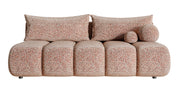 Dreisitziges Sofa Dandelino Mini mit Schlaffunktion, ziegelrotes Geflecht
