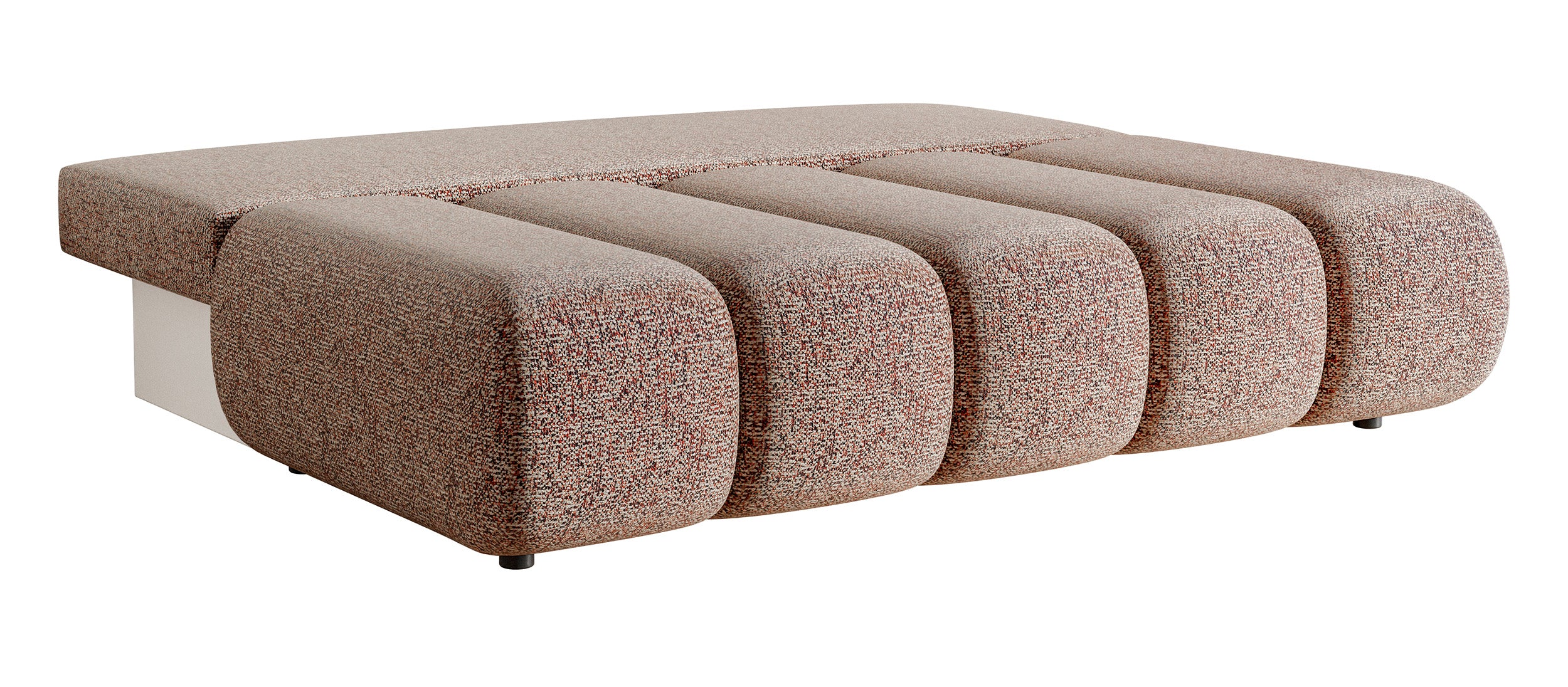 Dreisitziges Sofa Dandelino Mini mit Schlaffunktion, ziegelrotes Geflecht
