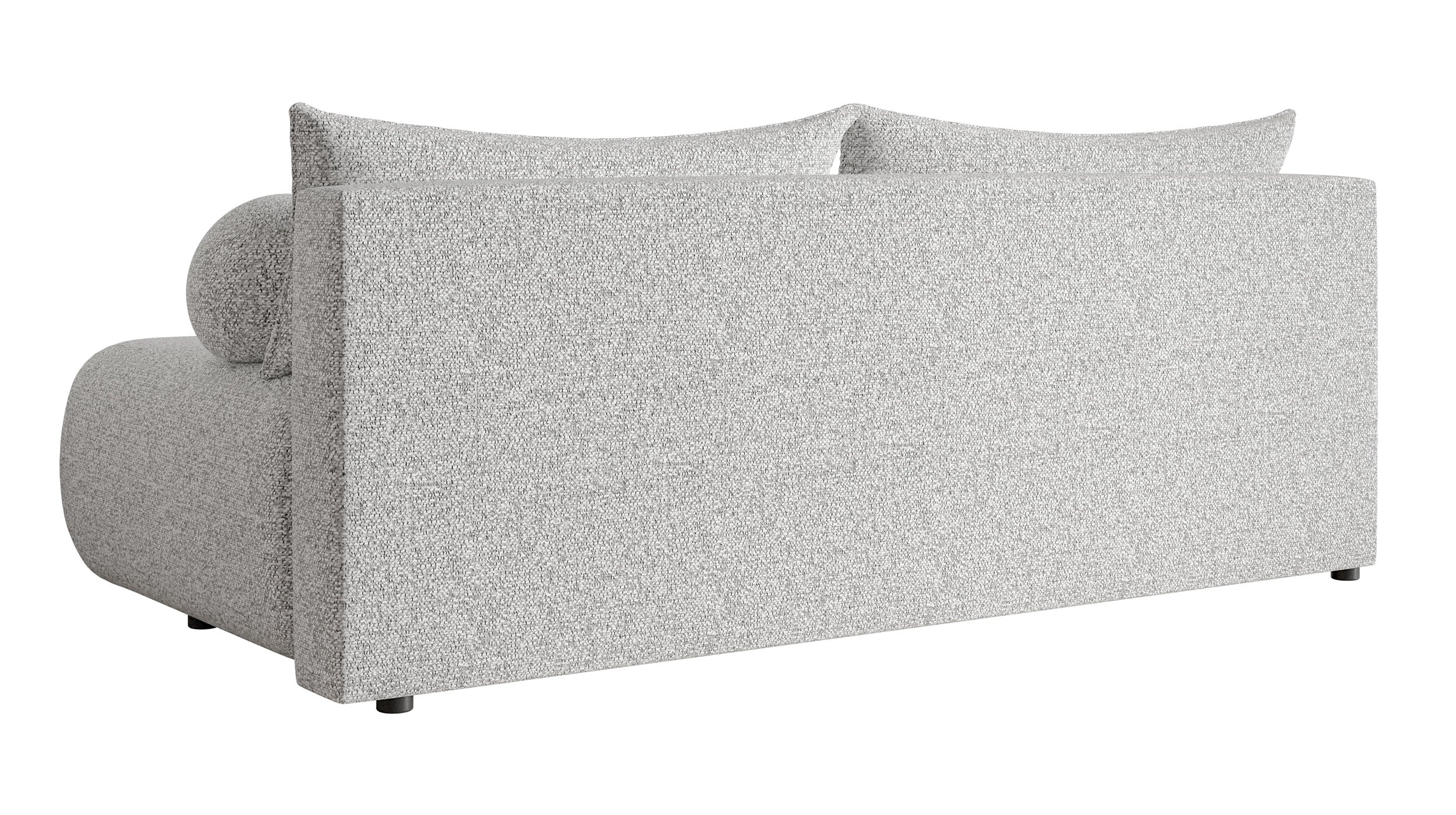Dreisitziges Sofa Dandelino Mini mit Schlafunktion, hellgraues Geflecht