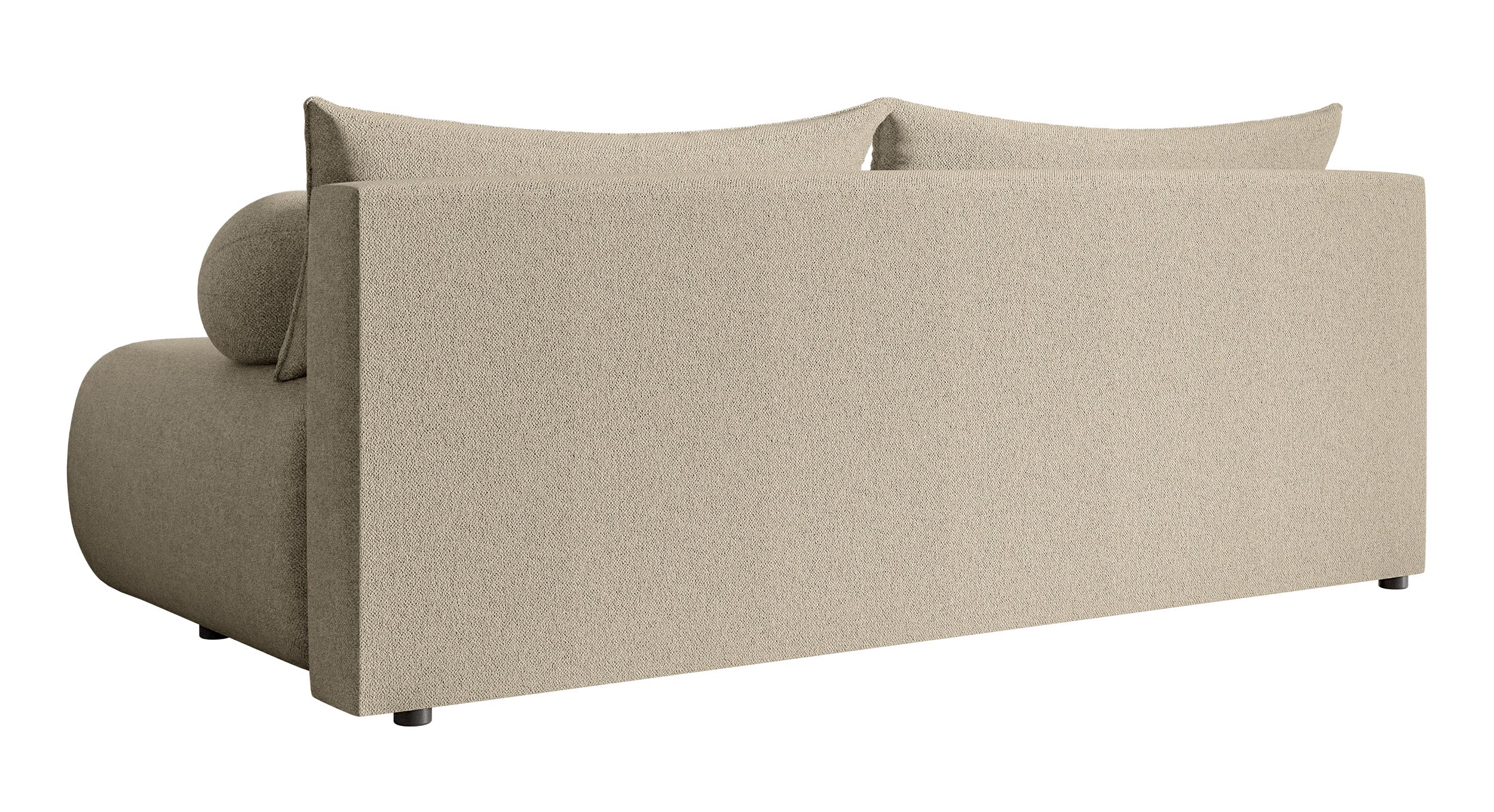 Dreisitziges Sofa Dandelino Mini mit Schlaffunktion, hellbeige Chenille