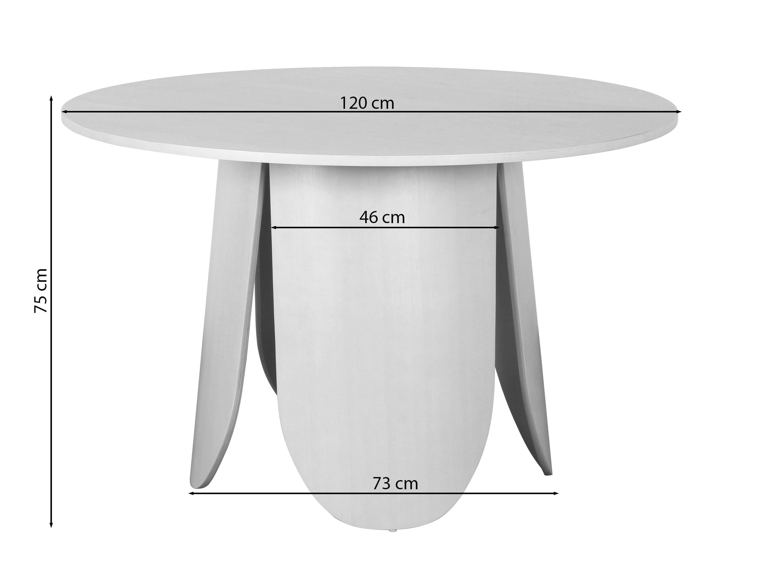 Runder Esstisch Vivially, Durchmesser 120 cm, natürliche Eiche