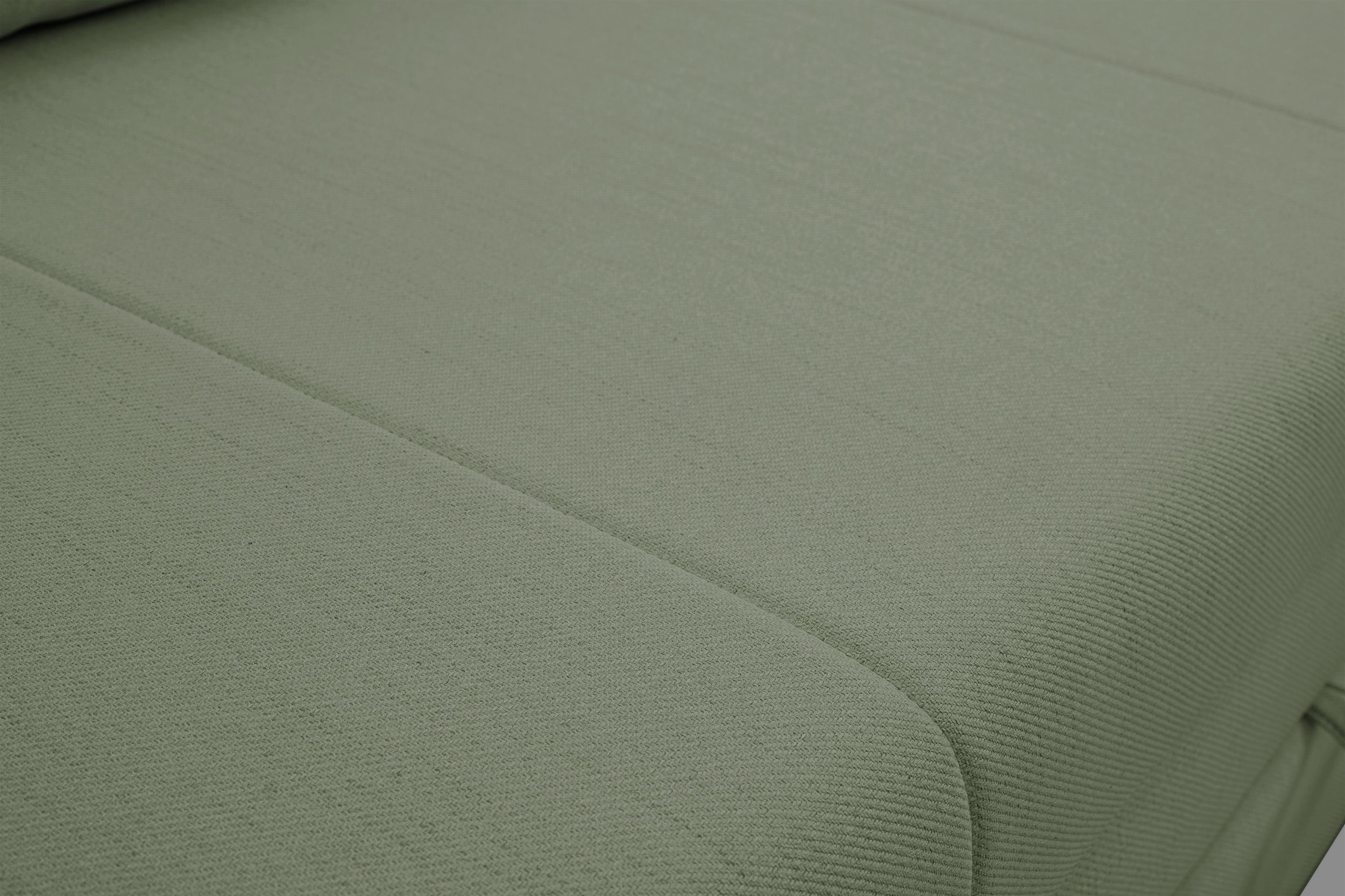 Dreisitziges ausklappbares Sofa Diego in Salbeigrün, Geflecht