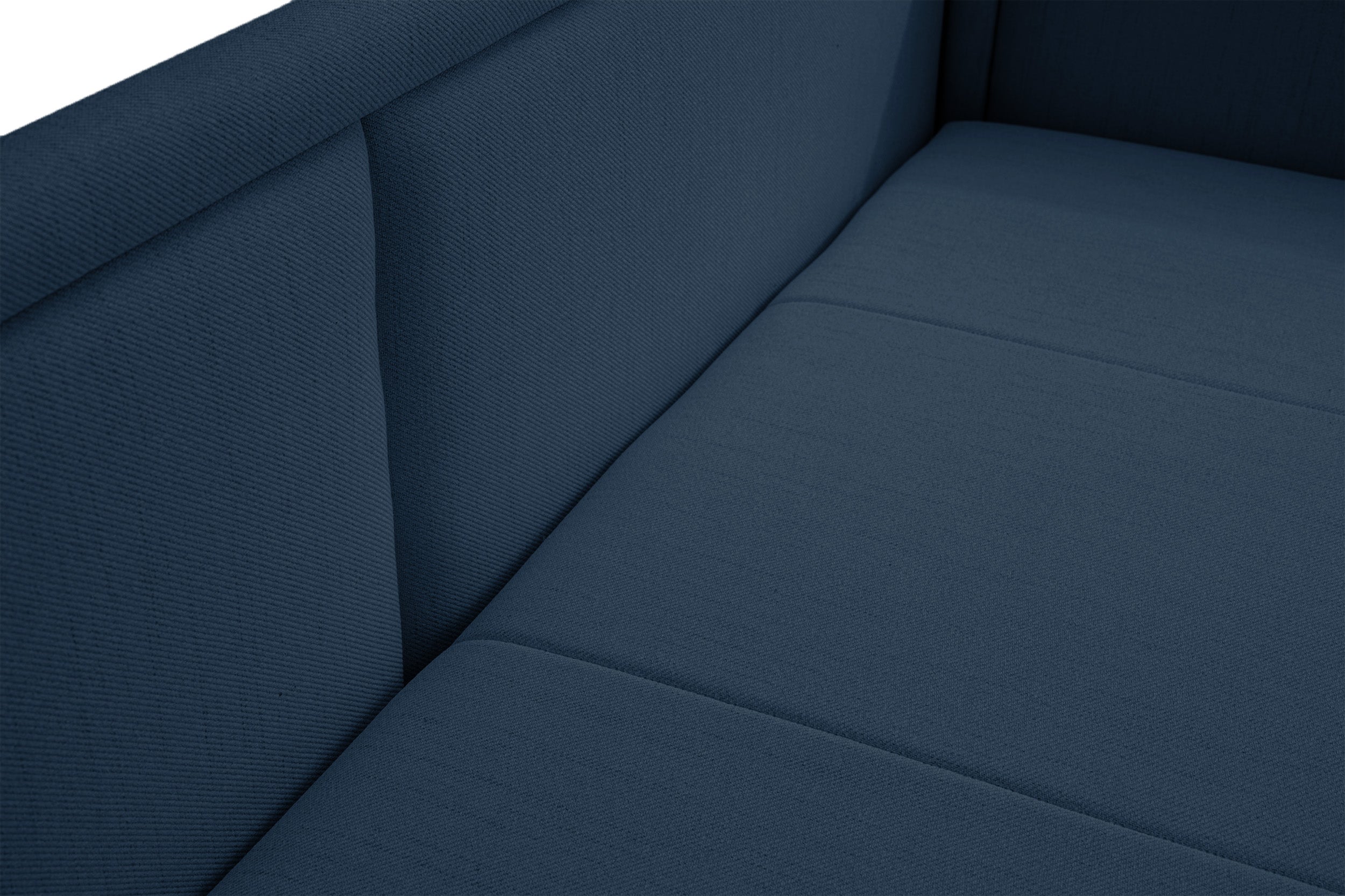 Jugendbett Caprili mit Stauraum, marineblau, Flechtmuster, universell einsetzbar