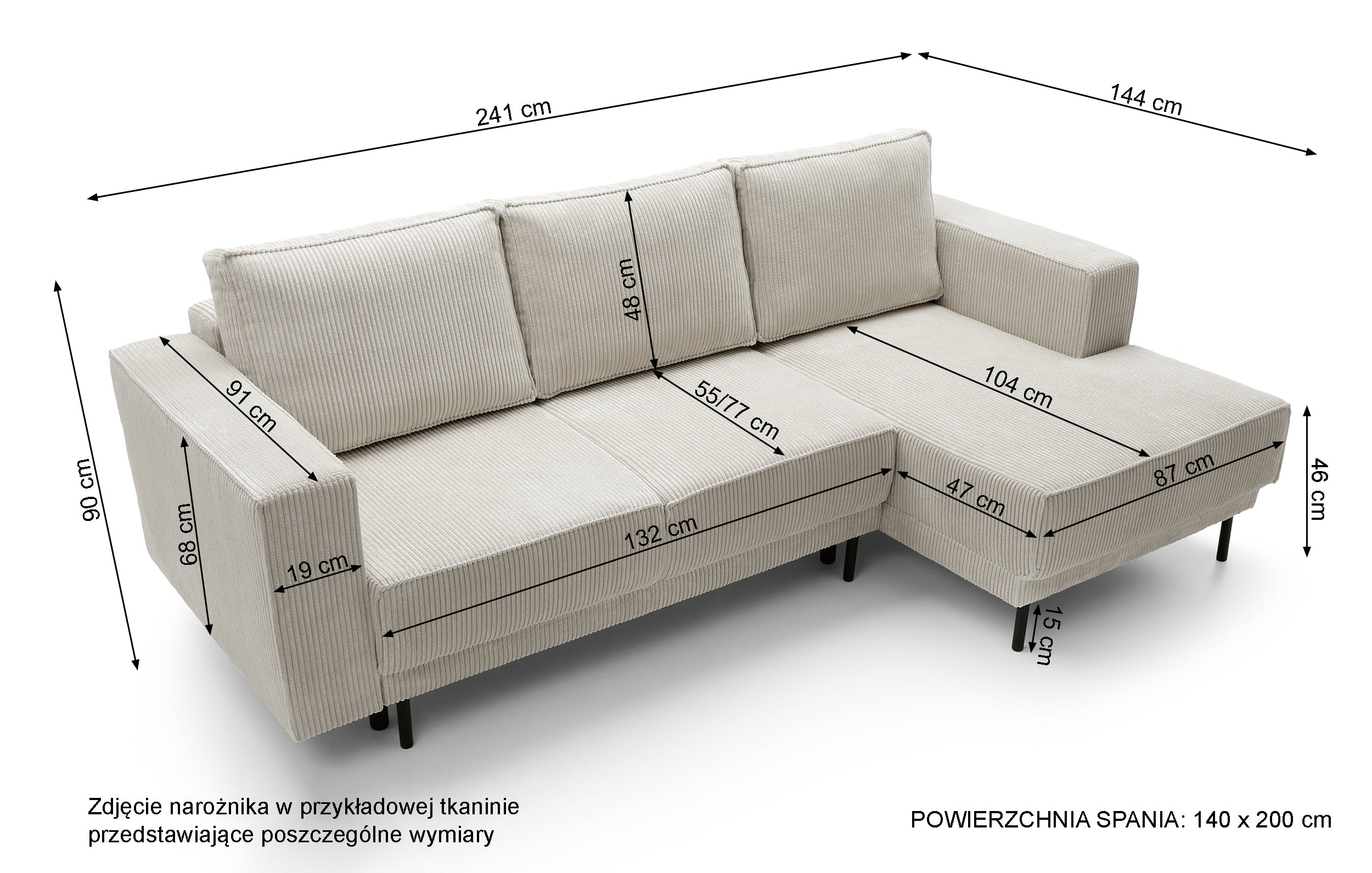 Ecksofa mit Schlaffunktion Rodario Mini, L-förmig, mit Stauraum, marineblauer, pflegeleichter Samt, rechtsseitig