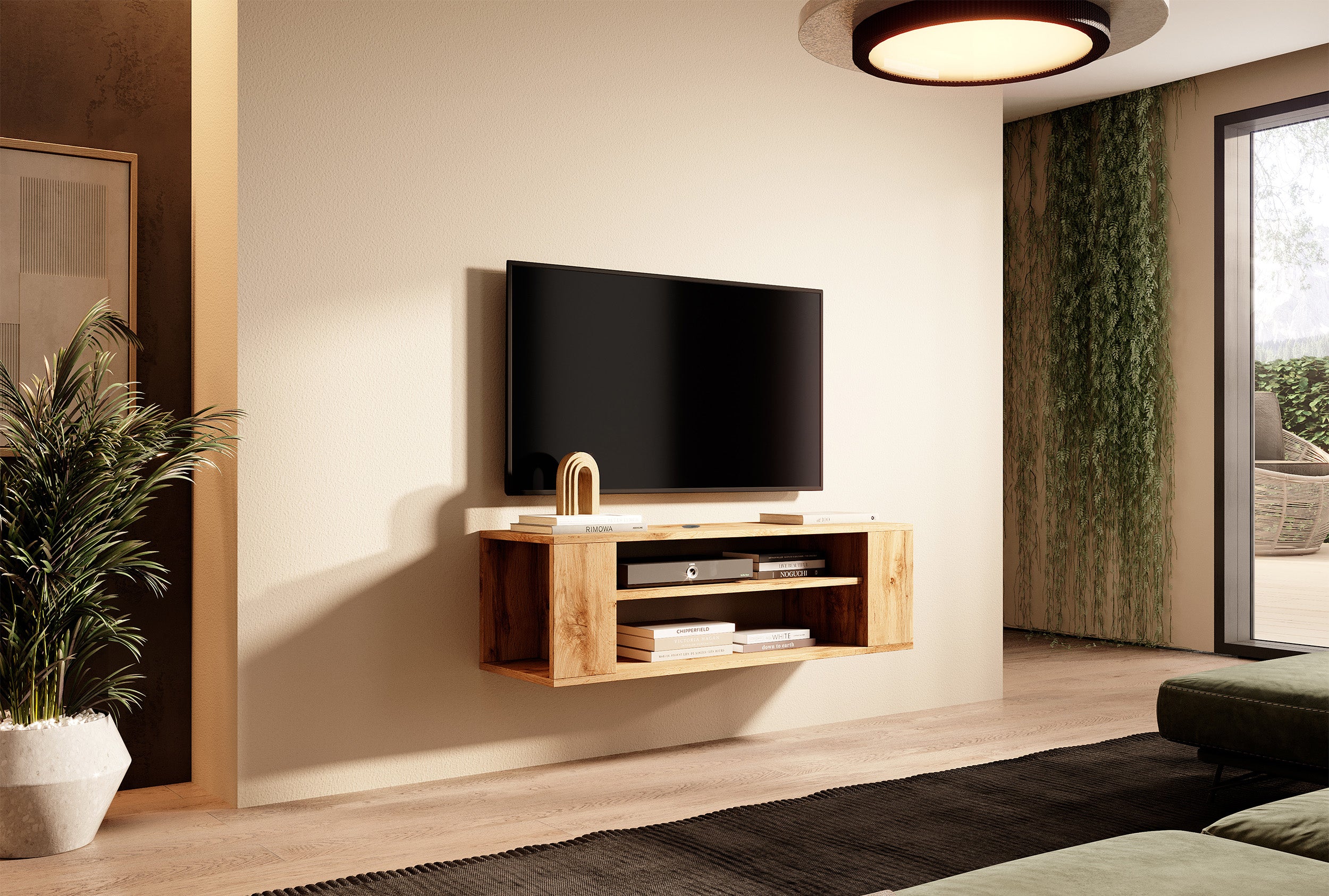 TV-Schrank Wall 100 cm Wotan-Eiche