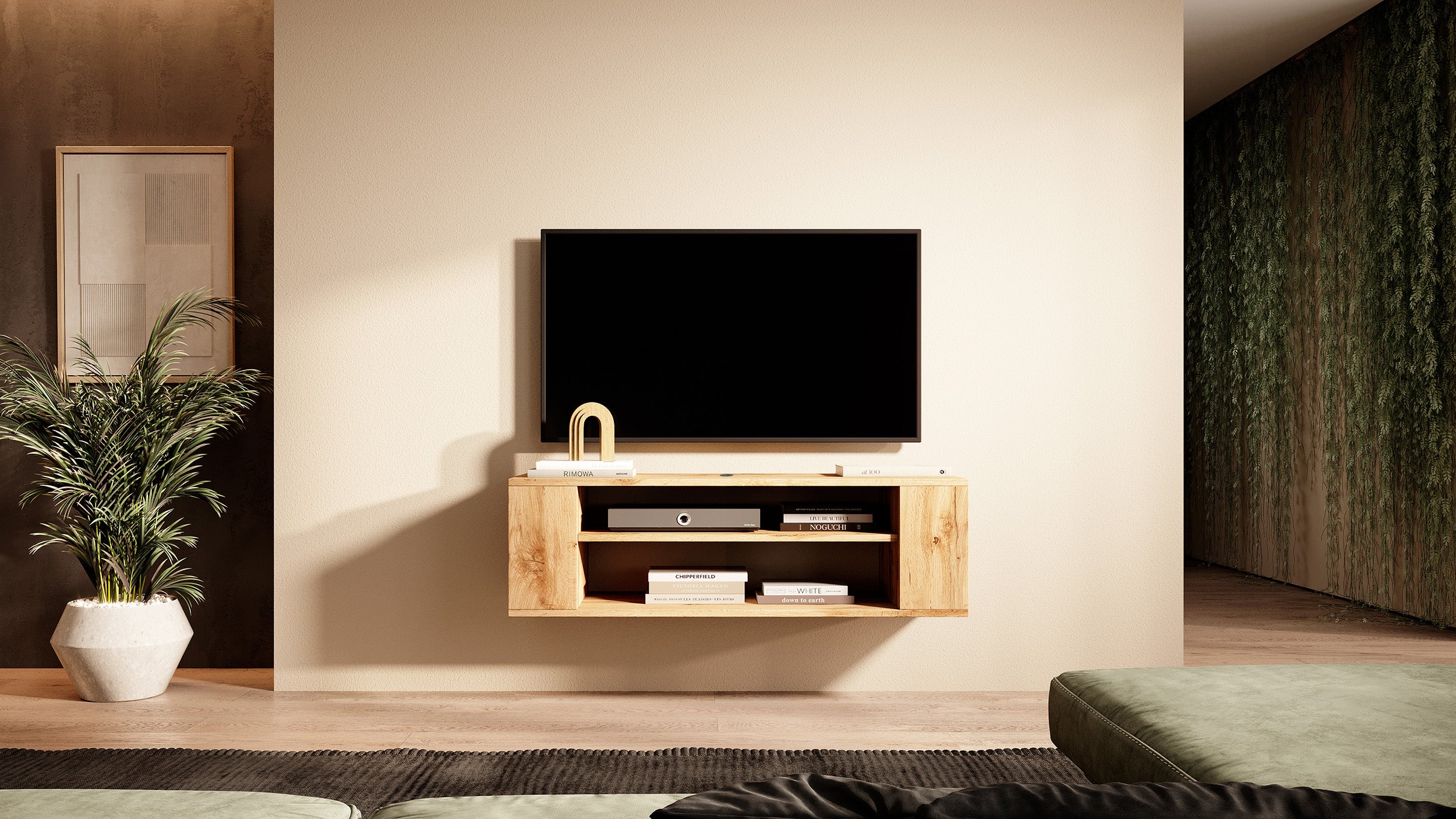 TV-Schrank Wall 100 cm Wotan-Eiche