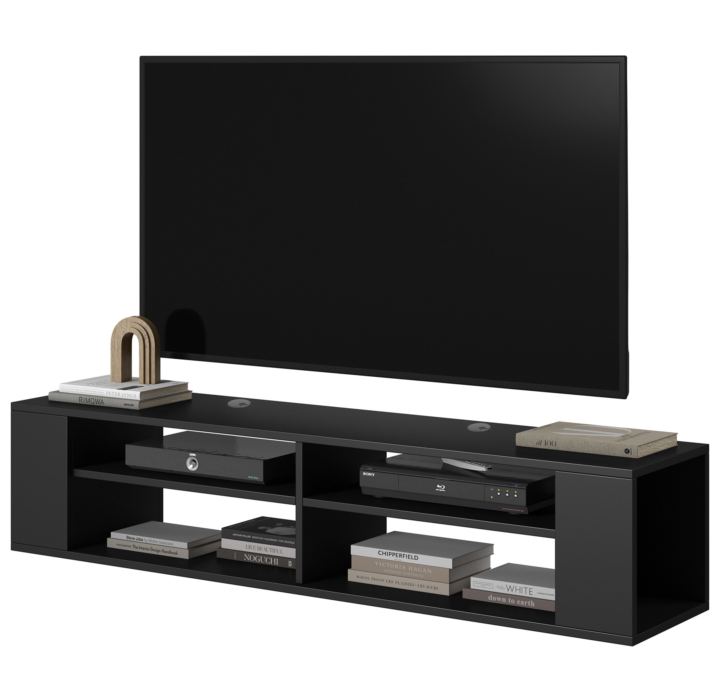 TV-Schrank Wall 140 cm Schwarz