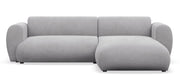 Ecksofa mit Schlaffunktion Emia, L-förmig, rechtsseitig, grau Chenille