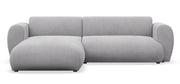 Ecksofa mit Schlaffunktion Emia, L-förmig, linksseitig, grau, Chenille