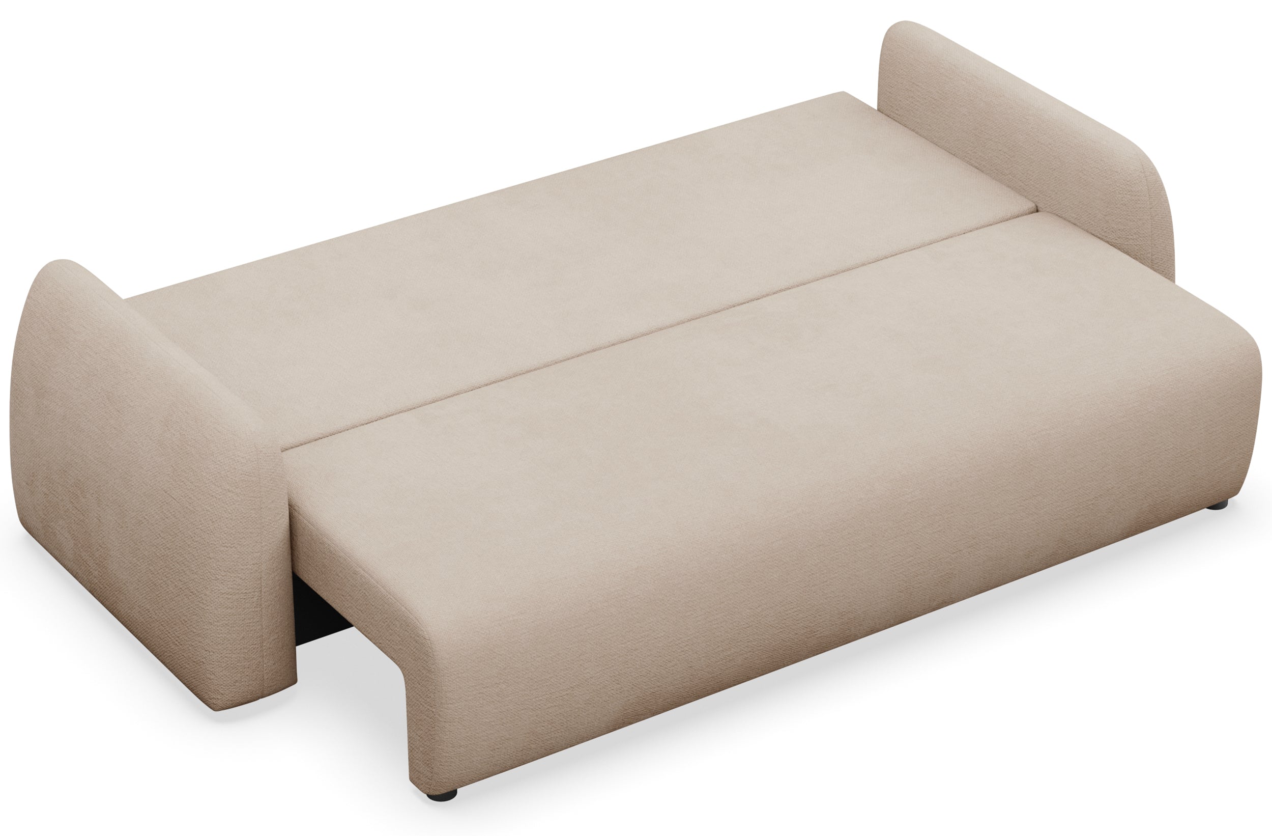 Drei-Sitzer-Schlafsofa Nubelle mit Stauraum, beige, hydrophobes Chenille