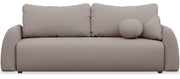 Dreisitziges Schlafsofa Nubelle mit Stauraum, dunkelbeige, hydrophobes Chenillegewebe