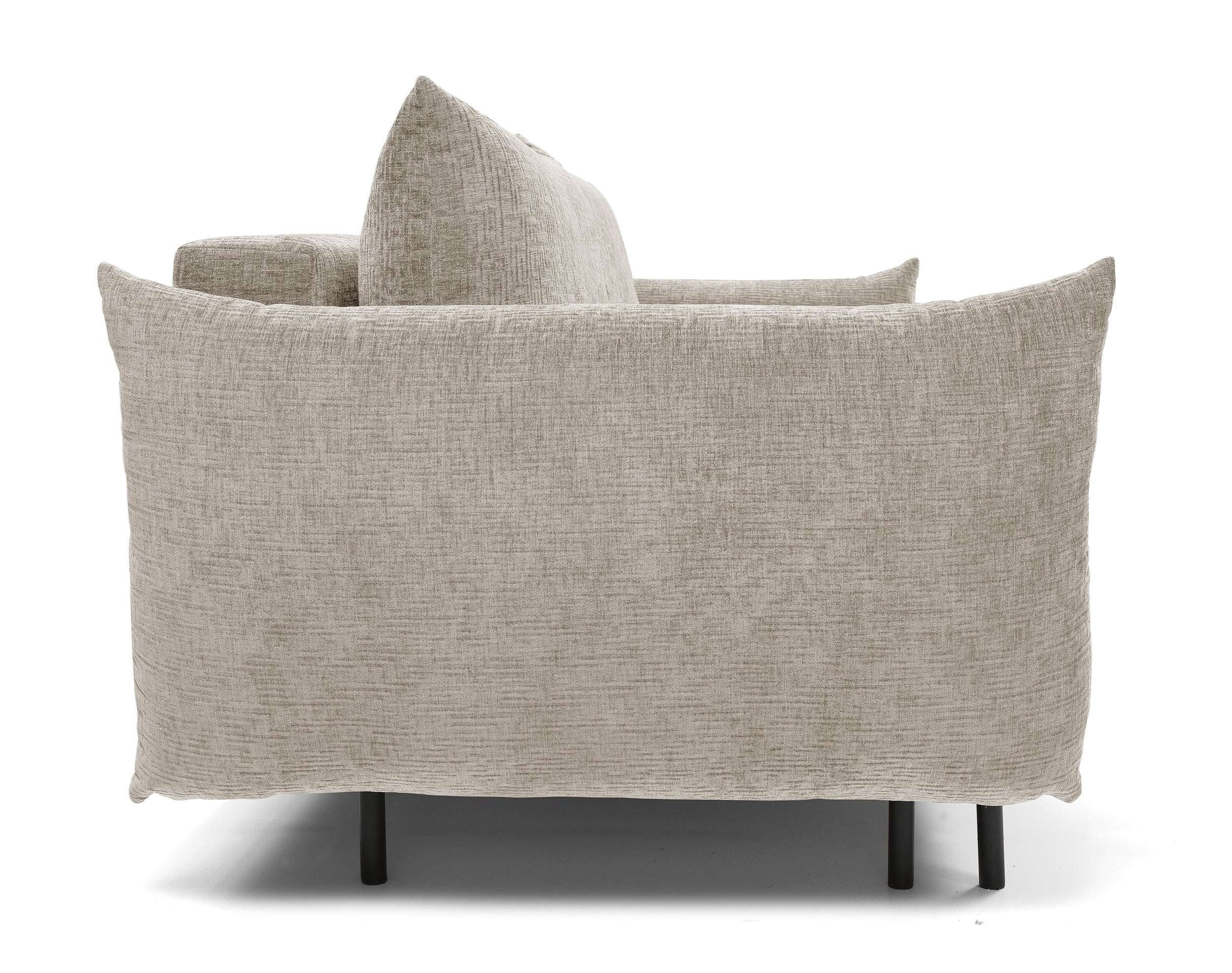 Dreisitziges ausklappbares Sofa Candeiro mit Stauraum, beige Chenille