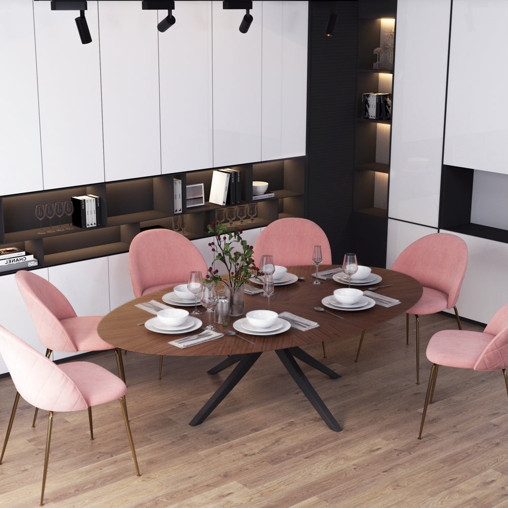Ovaler Tisch Odilio 180x110 cm Nussbaum