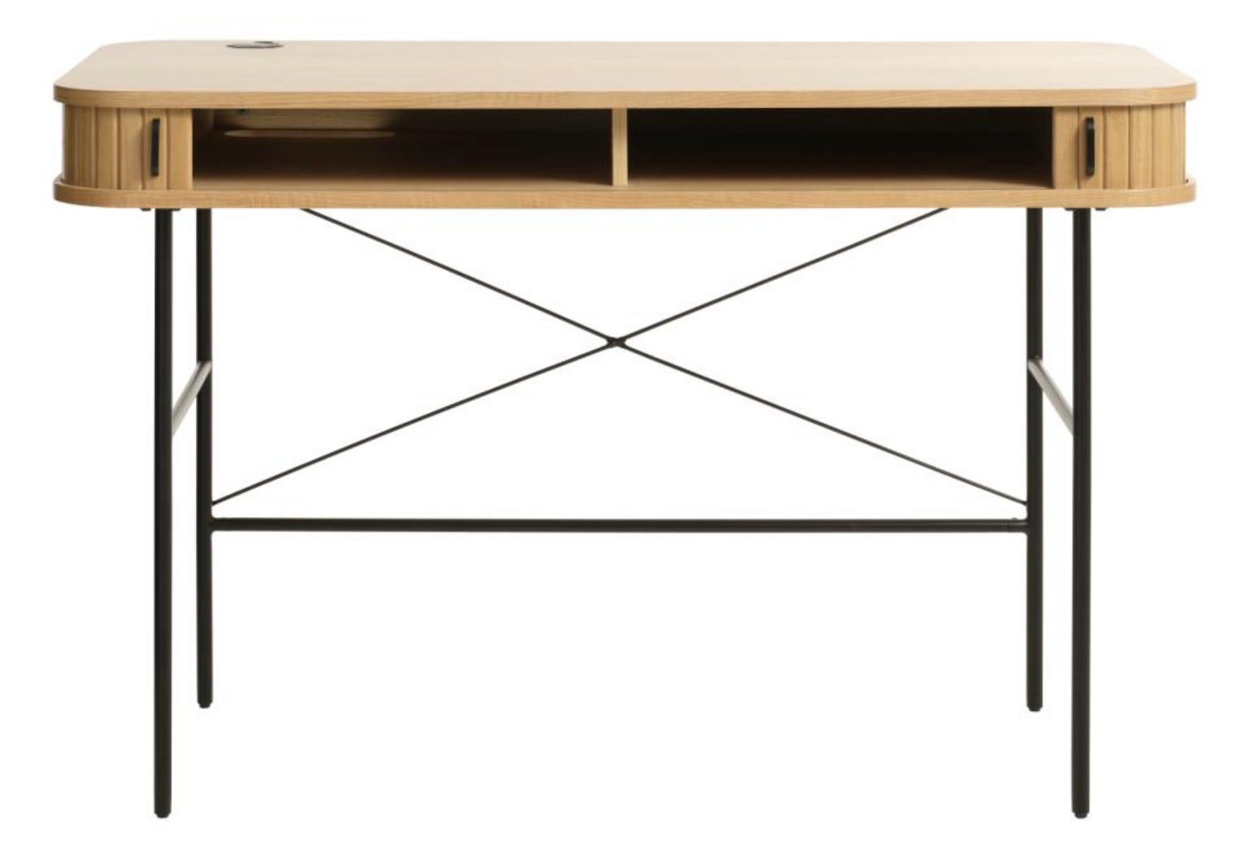 Schreibtisch Gativel 120x60 cm Lamellen Eiche natur