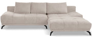 Ecksofa mit Schlaffunktion Felipe, L-förmig, rechtsseitig, mit Stauraum, hellbeige, hydrophobes Chenille