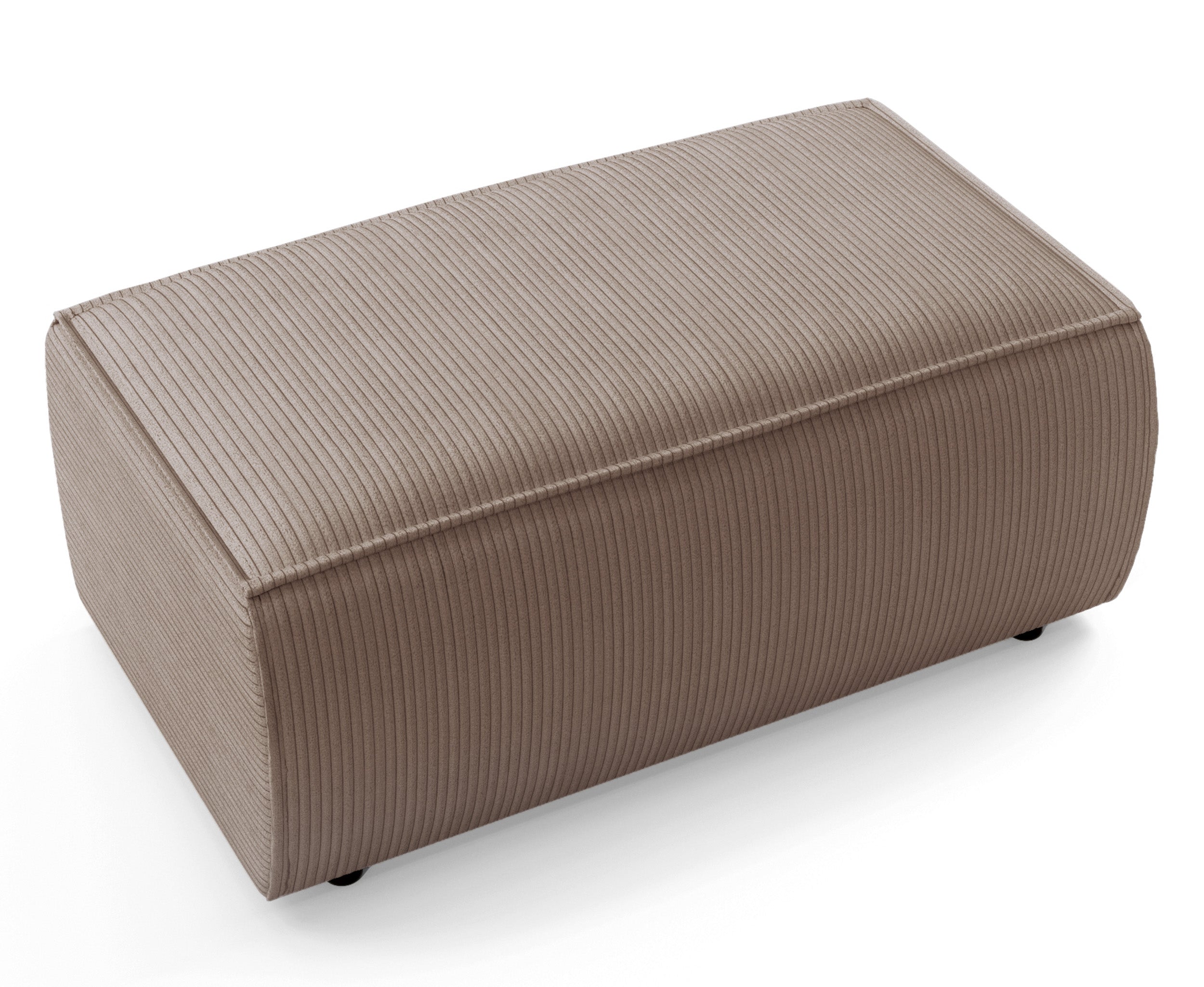 Beiger Cord-Pouf Farese