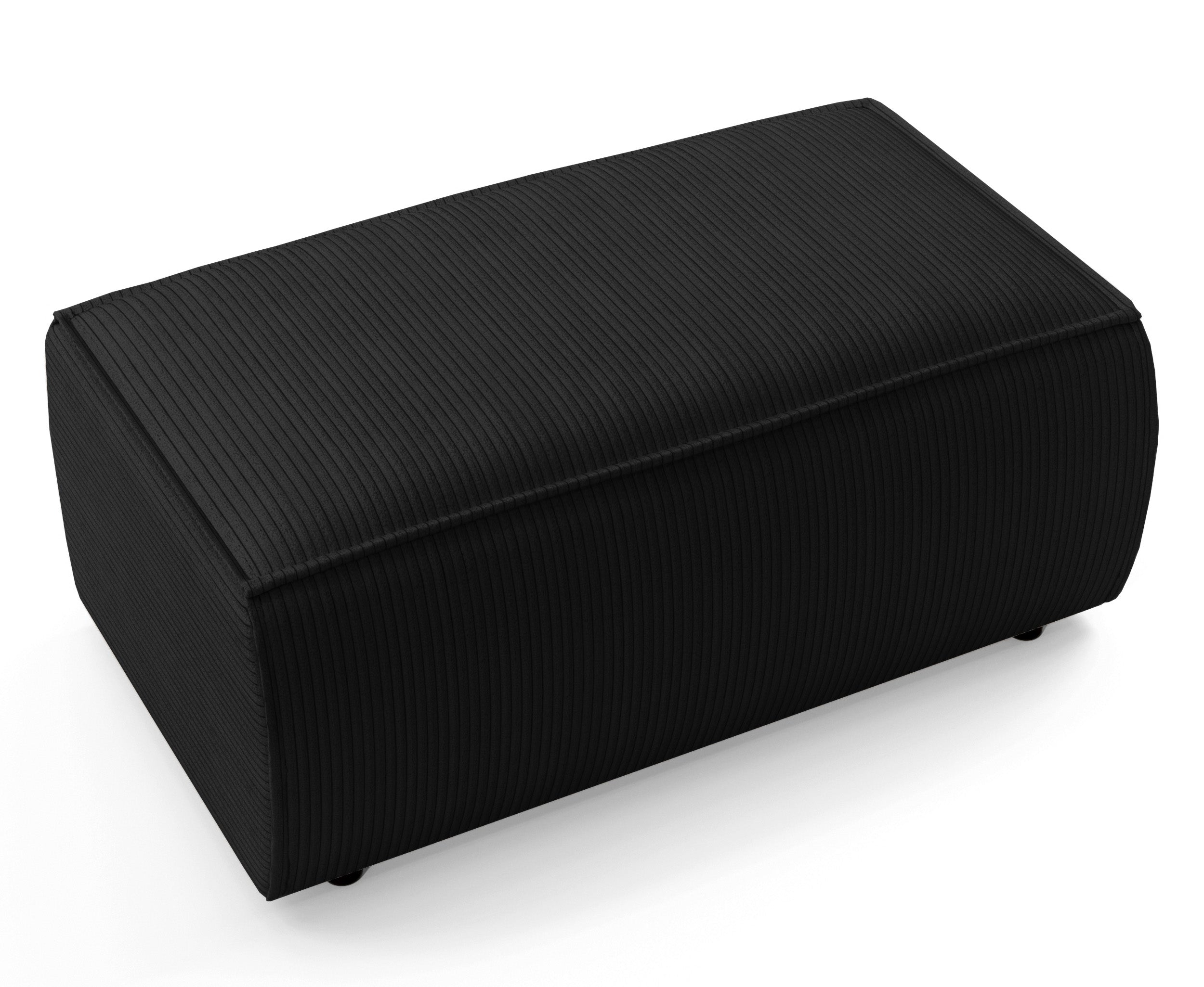 Farese Hocker schwarz Cord
