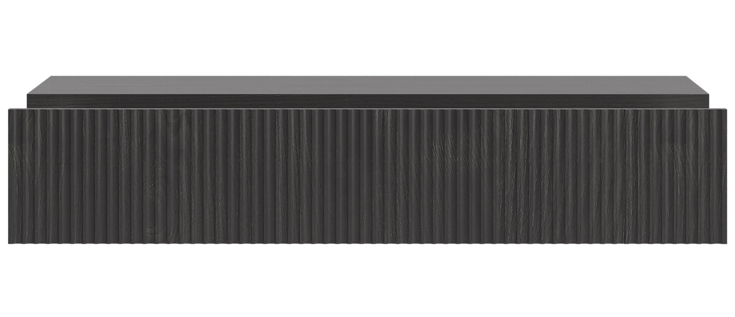 Hängende Nolie-Konsole mit Schublade 90 cm Portland Esche Schwarz