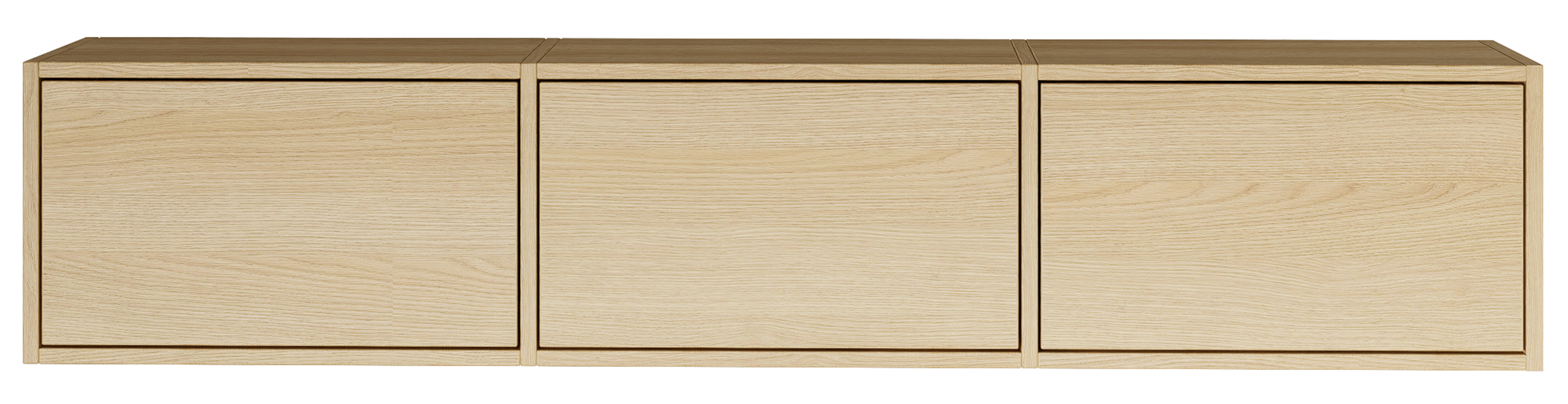 Hängender TV-Schrank Framme mit drei Klappen, 150 cm, Lindberg-Eiche