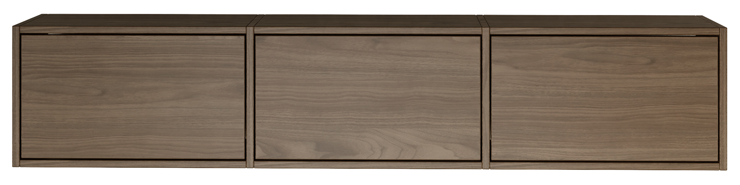 Hängender TV-Schrank Framme mit drei Klappen, 150 cm, Wisconsin-Nussbaum