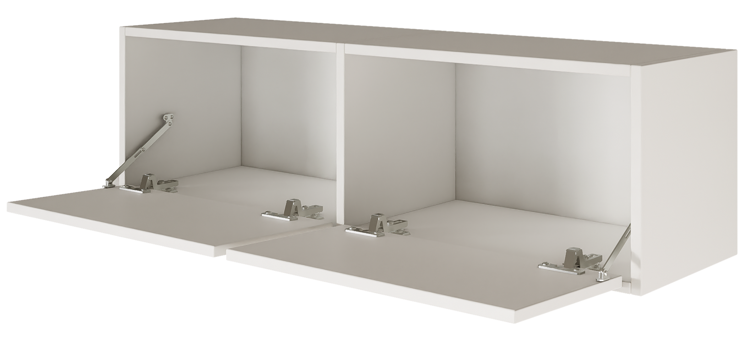 Hängender TV-Schrank Framme mit zwei Klappen, 100 cm, weiß