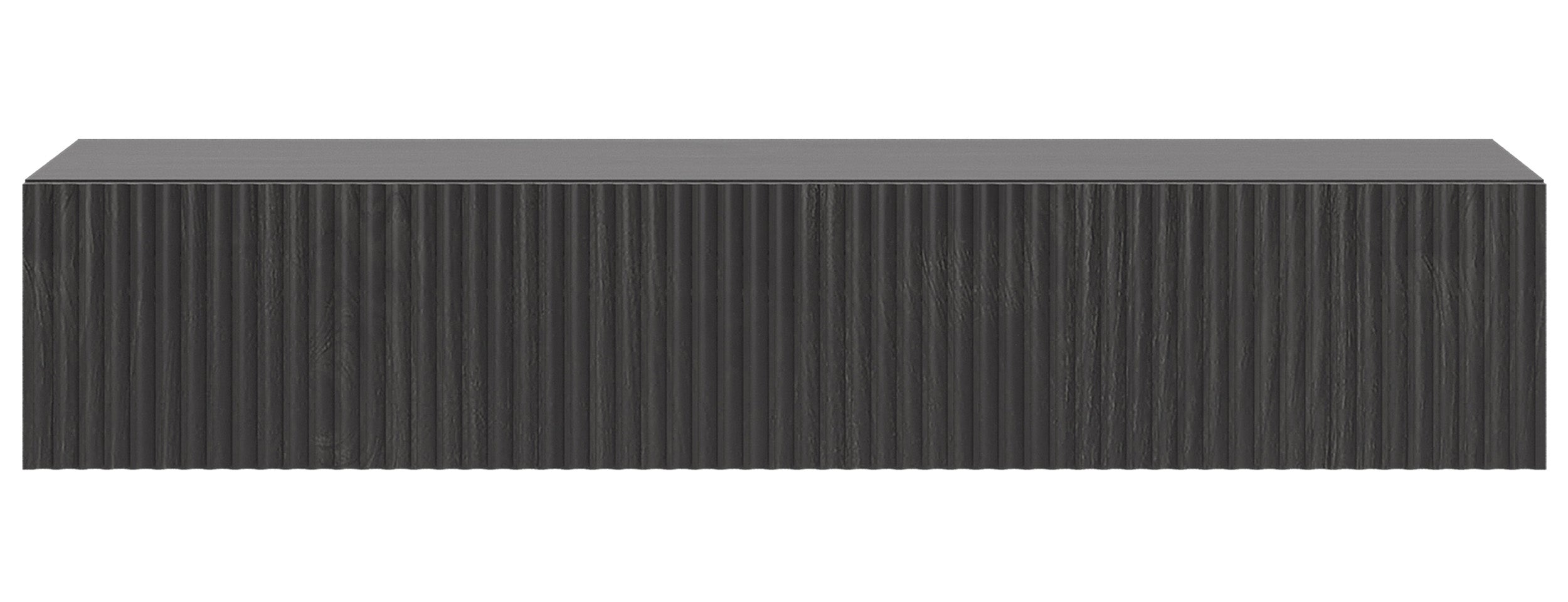 Hängende Nolie-Konsole mit Schublade 90 cm Portland Esche Schwarz
