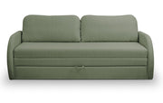 Dreisitziges ausklappbares Sofa Diego in Salbeigrün, Geflecht