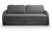 Dreisitziges Schlafsofa Diego in Dunkelgrau, Geflecht