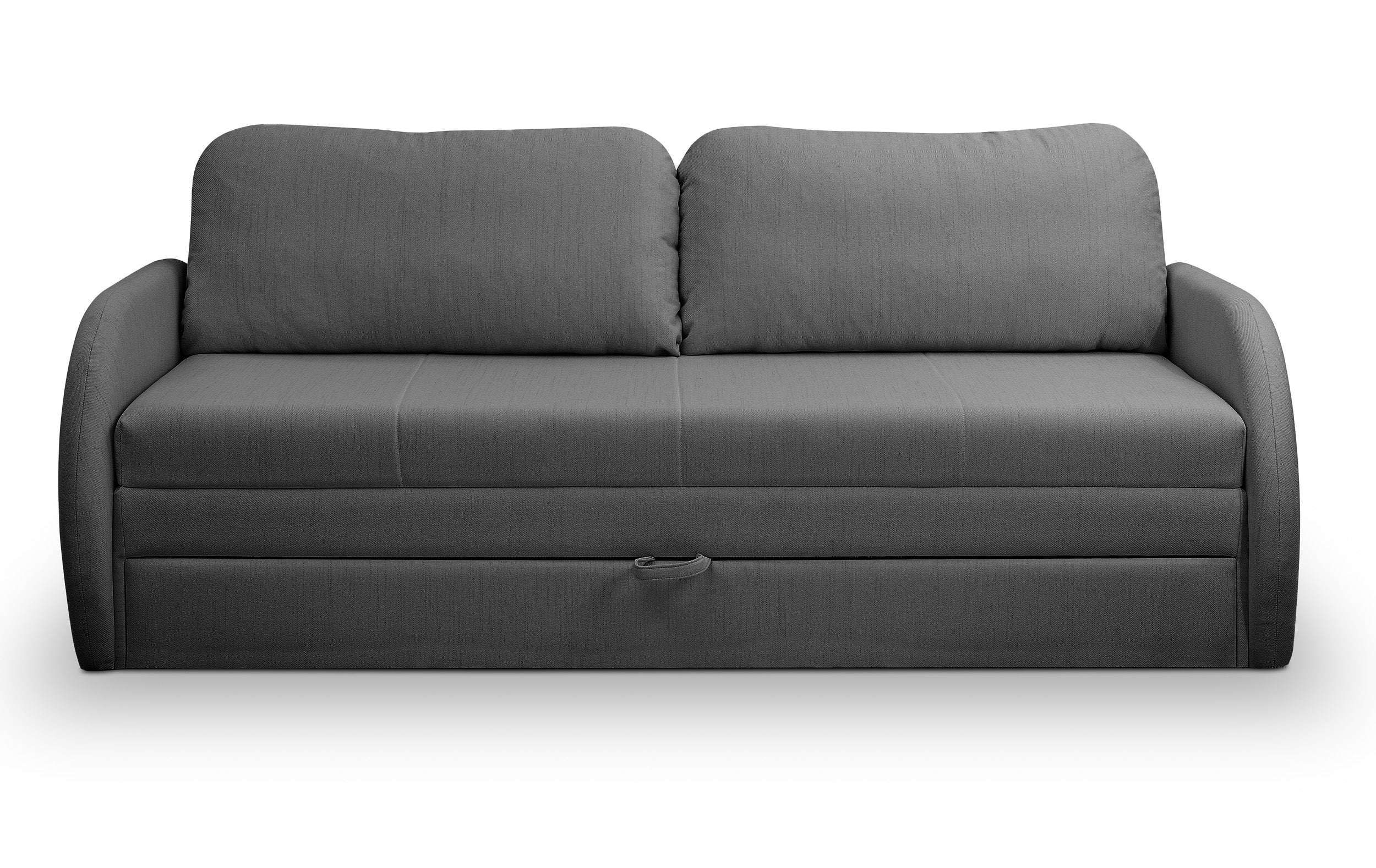 Dreisitziges Schlafsofa Diego in Dunkelgrau, Geflecht