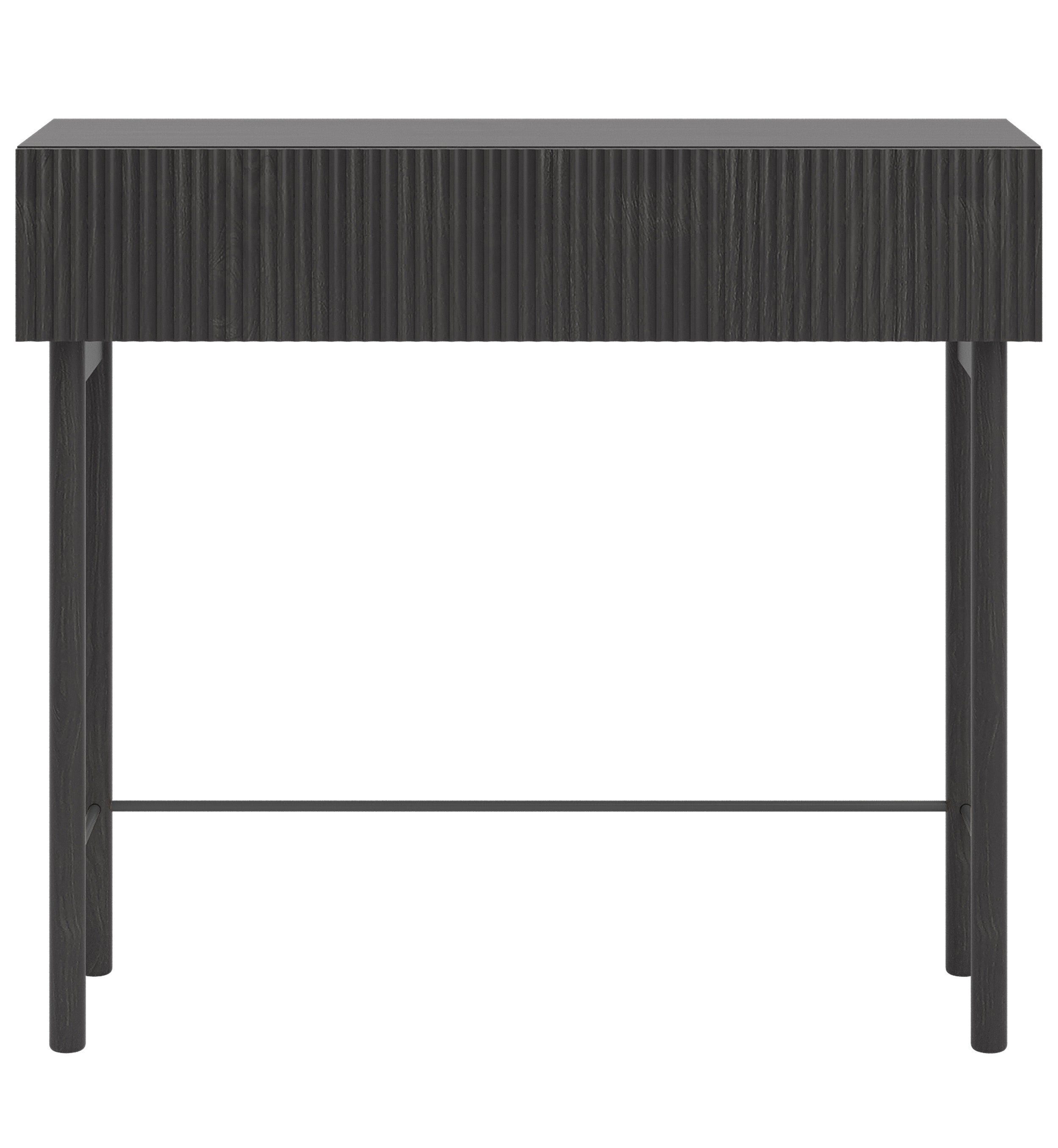 Nolie-Konsole mit Schublade und Füßen 90 cm Portland Esche Schwarz