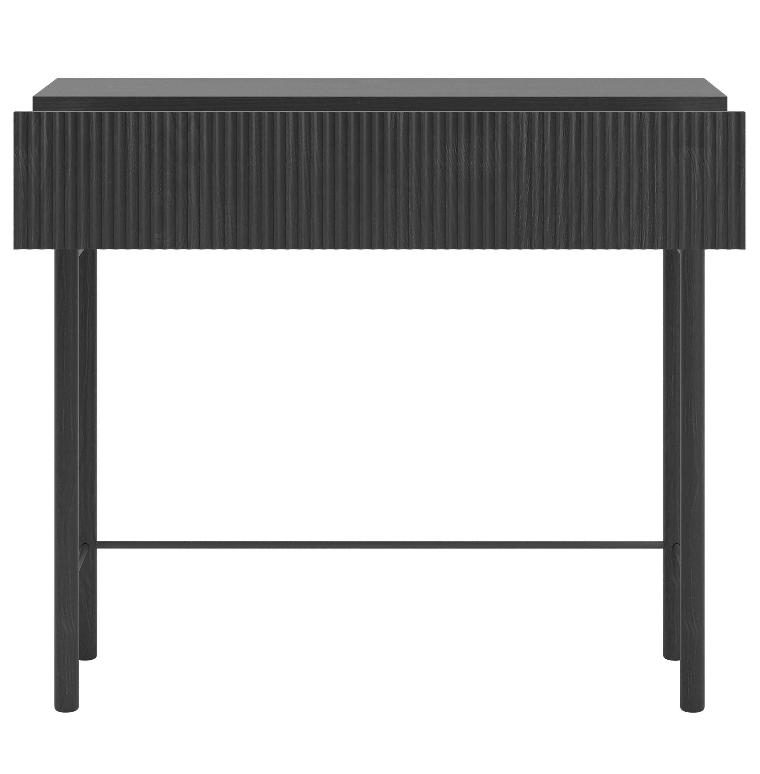 Nolie-Konsole mit Schublade und Füßen 90 cm Portland Esche Schwarz