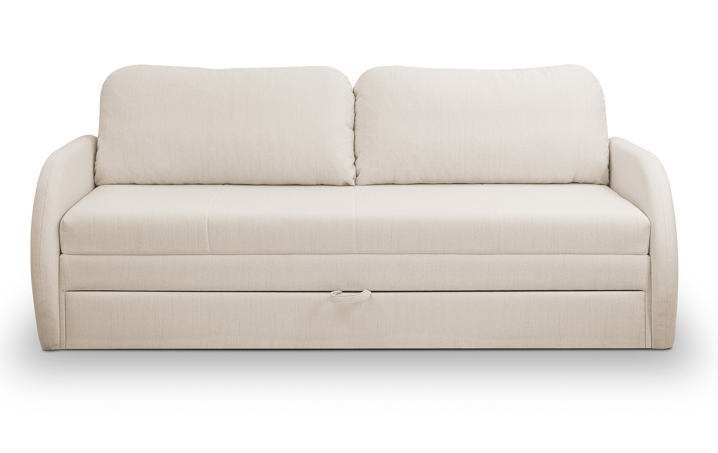 Drei-Sitzer-Schlafsofa Diego in hellbeige, Geflecht