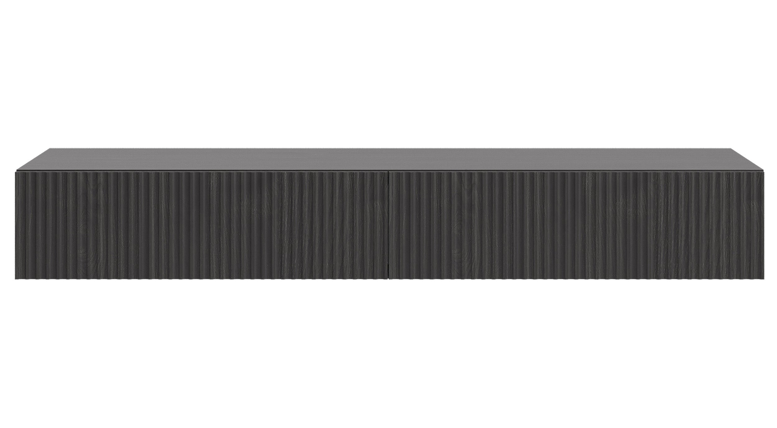 Hängender Schminktisch Nolie mit Schubladen 110 cm Portland Esche Schwarz