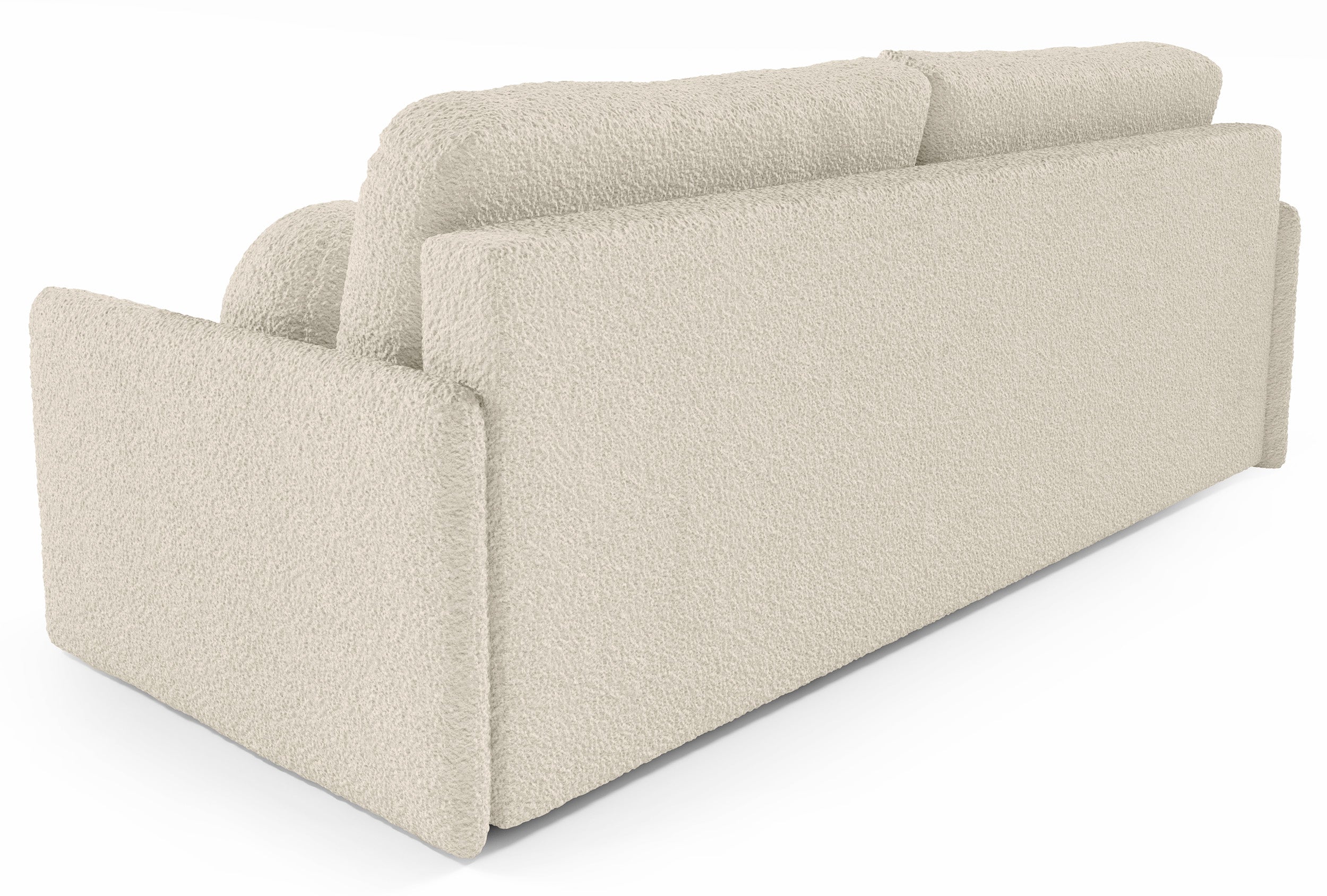 Ausziehbares Sofa Glove mit Bettkasten, beige Bouclé