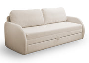 Drei-Sitzer-Schlafsofa Diego in hellbeige, Geflecht