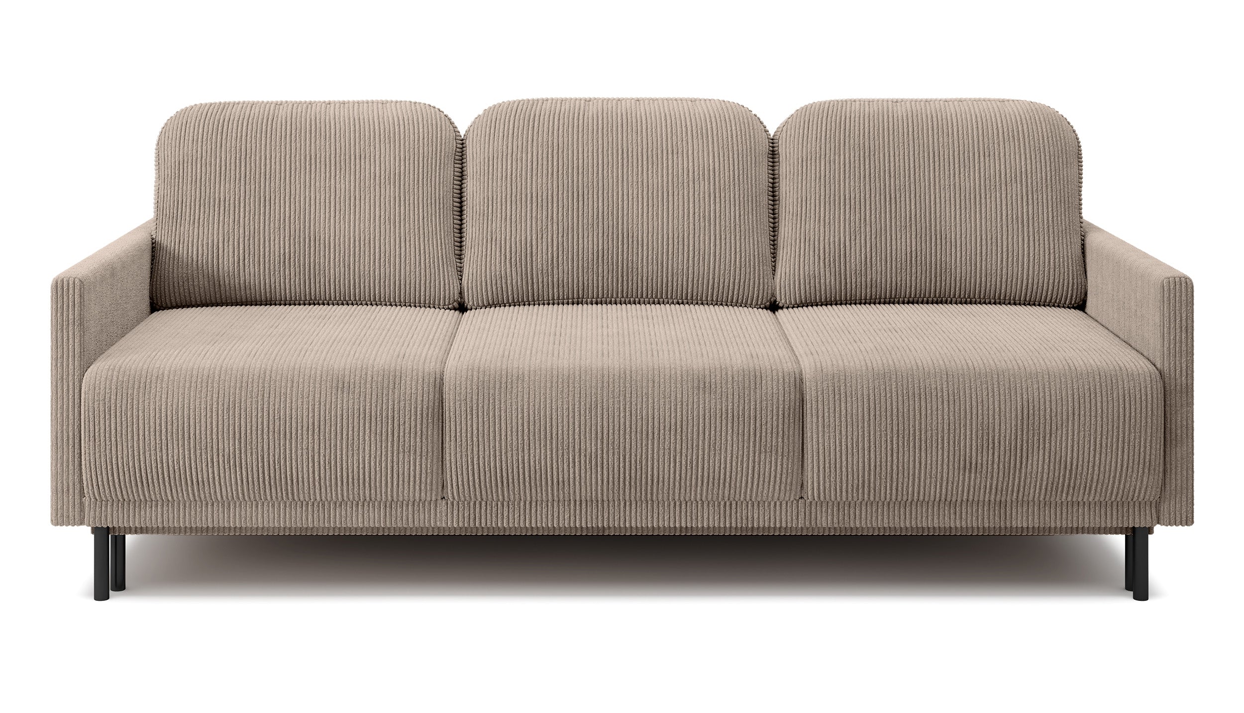 Drei-Sitzer-Schlafsofa Hamiel mit Stauraum, beige Cord