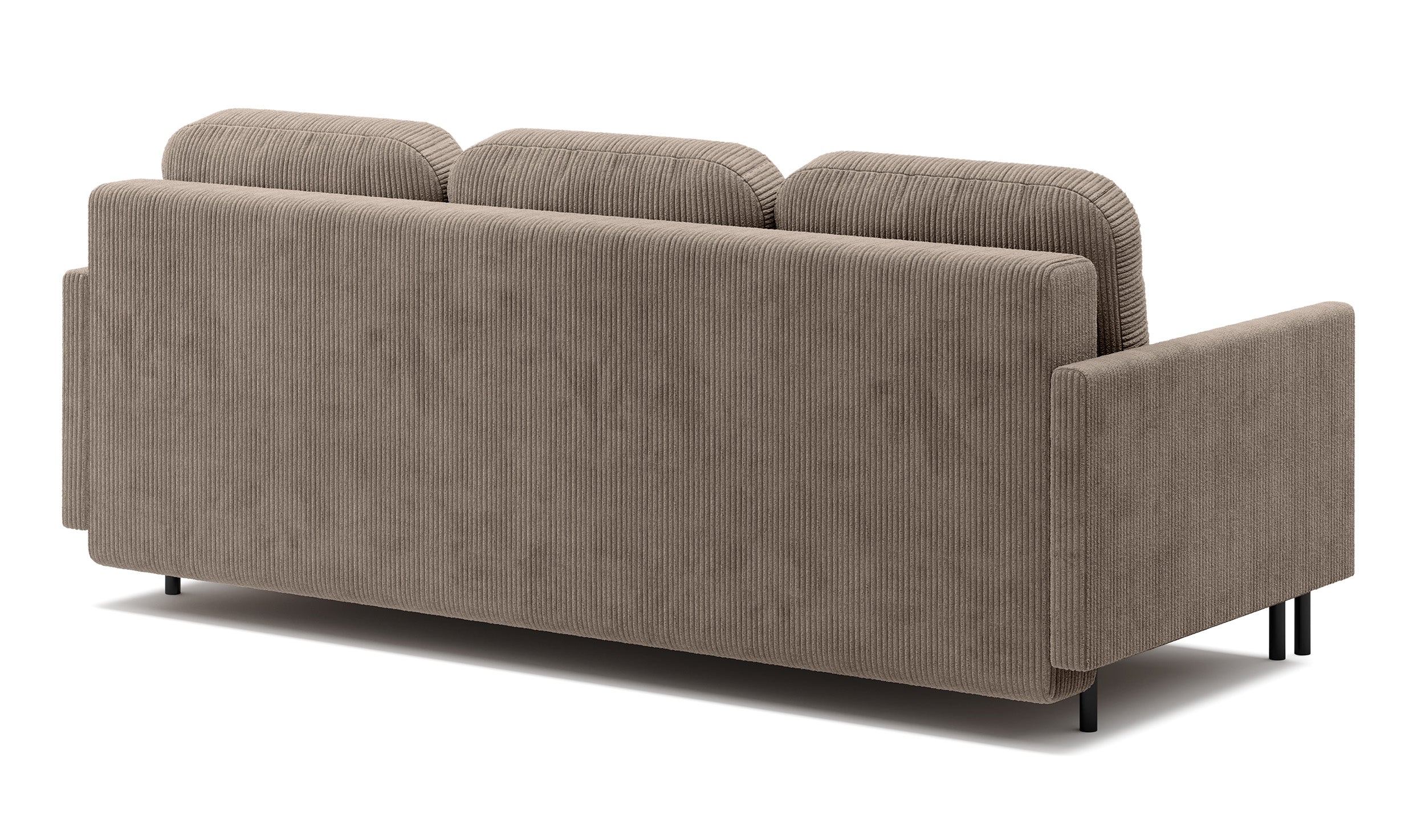 Drei-Sitzer-Schlafsofa Hamiel mit Stauraum, beige Cord