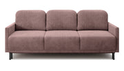 Dreisitziges ausklappbares Sofa Hamiel mit Stauraum, fliederfarbener Cordstoff