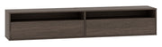 Hängender TV-Schrank Heggers mit zwei Klappen und Fächern, 180 cm, Eiche Dunin