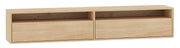 Hängender TV-Schrank Heggers mit zwei Klappen und Nischen, 180 cm, Eiche Mavelie