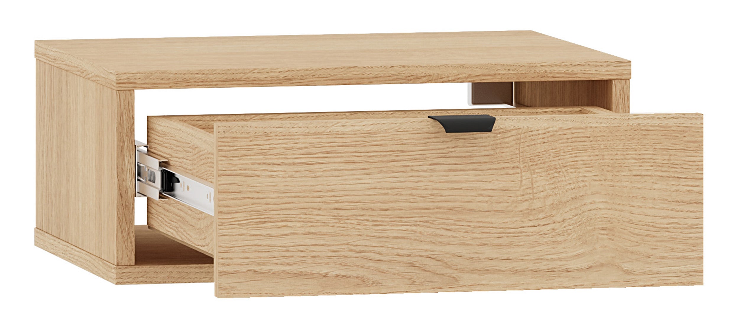 Hängender Nachttisch Heggers mit Schublade 45 cm Eiche Mavelie