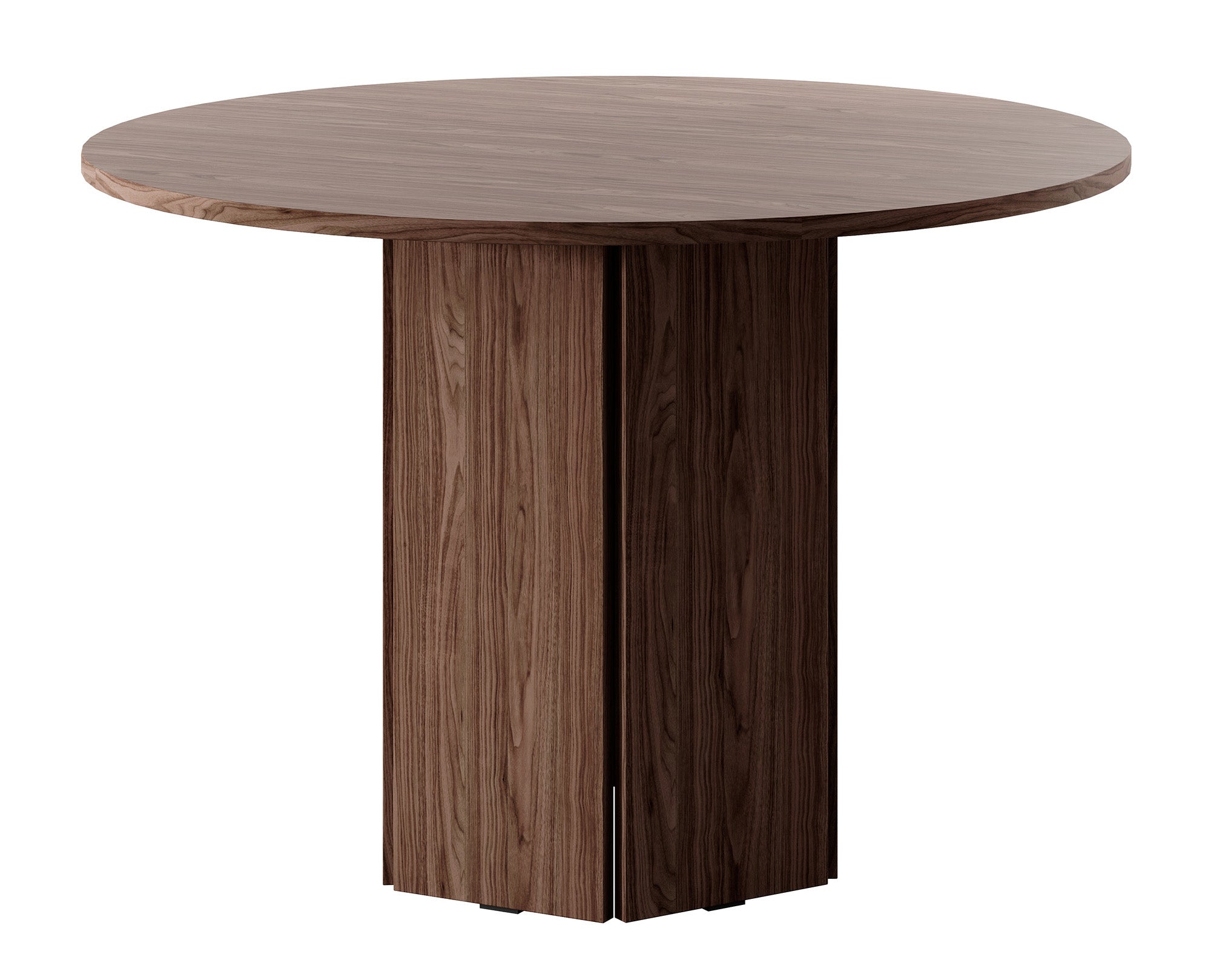 Esstisch Hexa rund 110 cm Wisconsin-Nussbaum
