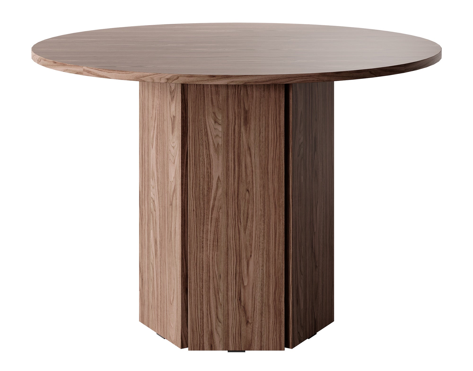 Esstisch Hexa rund 110 cm Wisconsin-Nussbaum