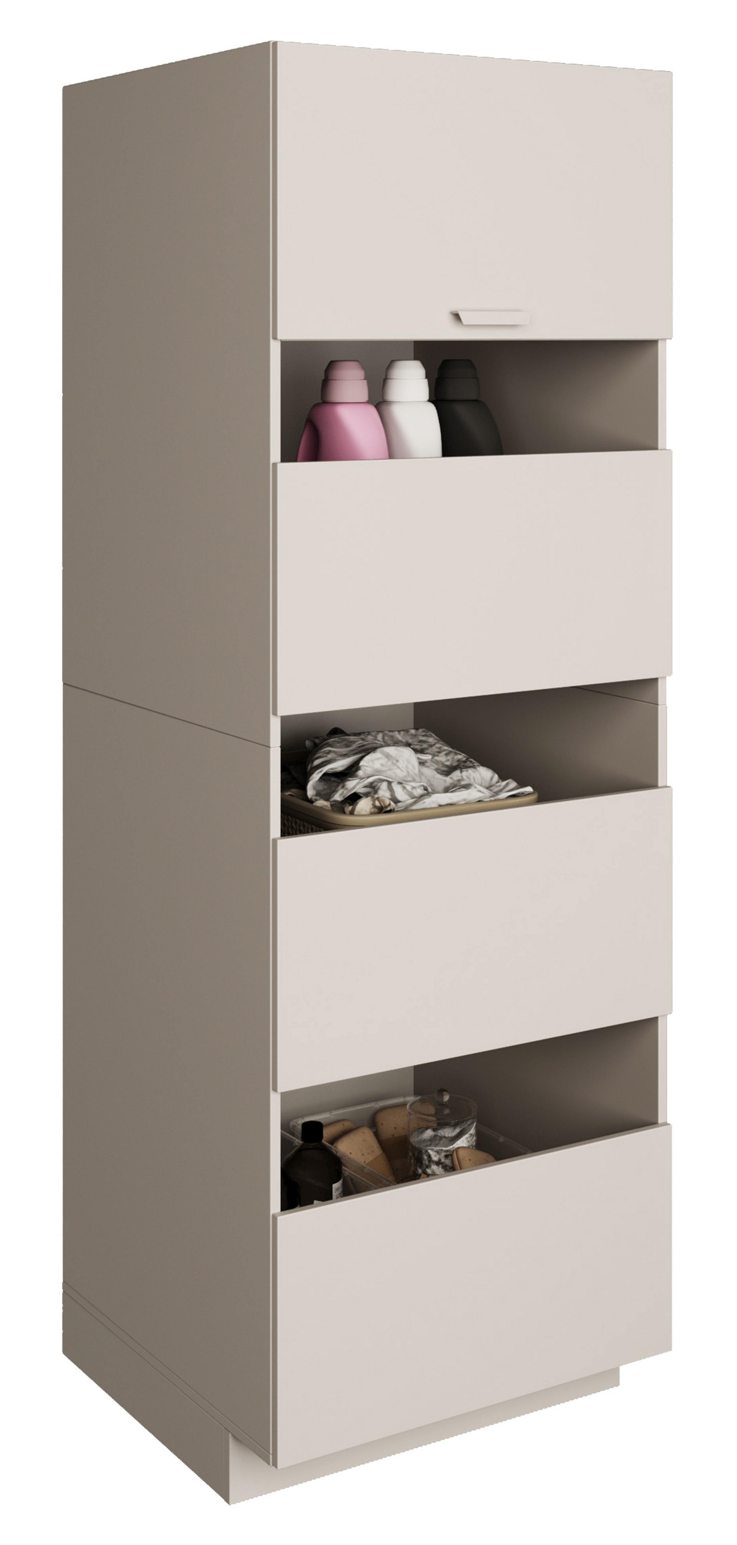 Stehender Badezimmerschrank mit vier Türen Holv 68 cm Kaschmir