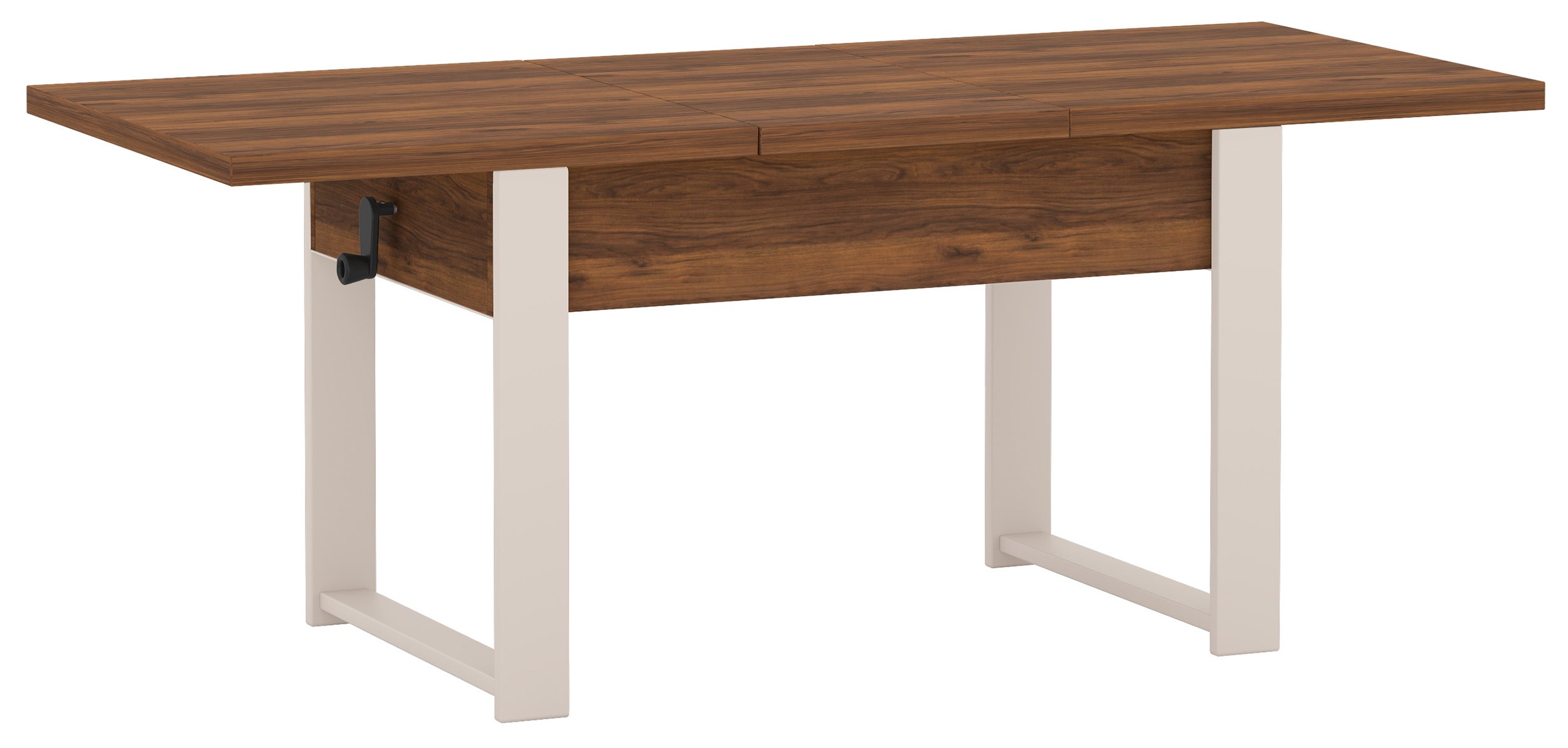 Ausziehbarer Couchtisch Hugo 120(157)x67 cm in Warmia-Nussbaum mit Kaschmir-Beinen