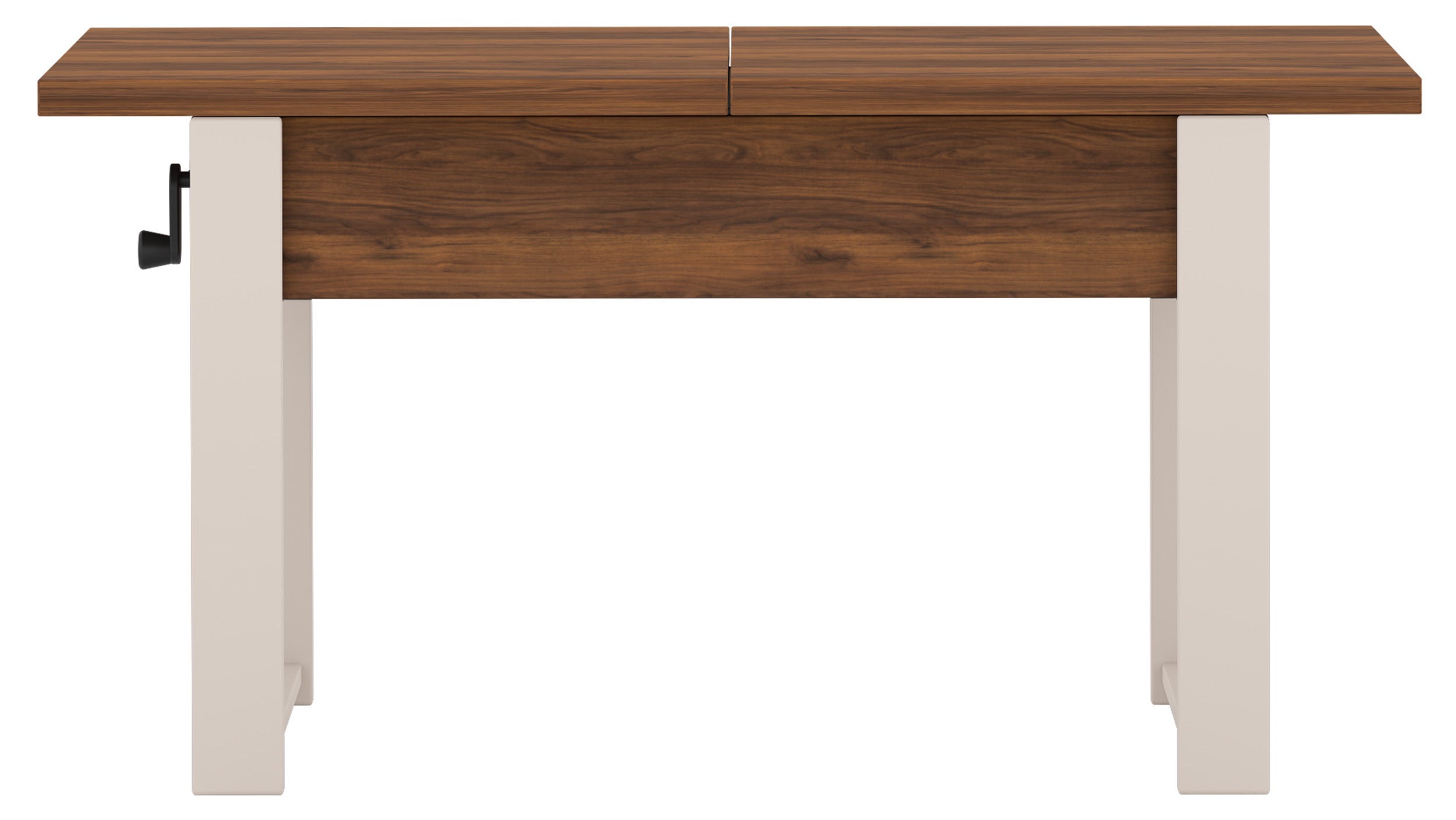 Ausziehbarer Couchtisch Hugo 120(157)x67 cm in Warmia-Nussbaum mit Kaschmir-Beinen
